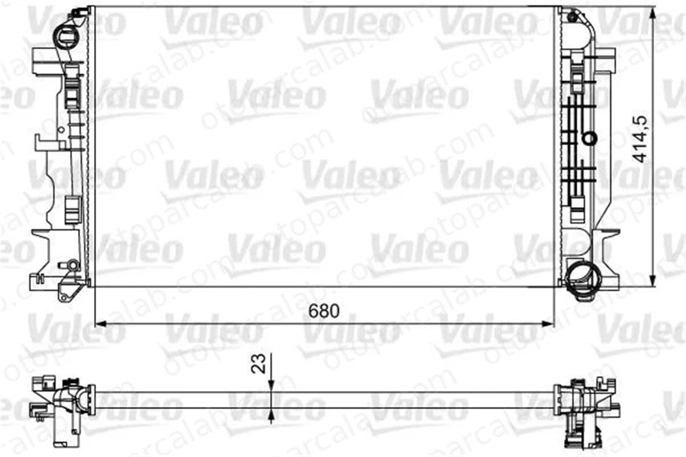 VALEO 734926 Su Radyatörü MERCEDES-BENZ SPRINTER 3,5-t Panelvan/Van SPRINTER 3,5-t Platform şasi A9065000002