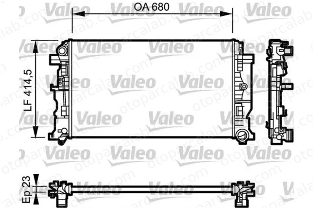 VALEO 734927 Su Radyatörü MERCEDES-BENZ SPRINTER 3,5-t Panelvan/Van SPRINTER 3,5-t Platform şasi 2E0121253B 2E0121253