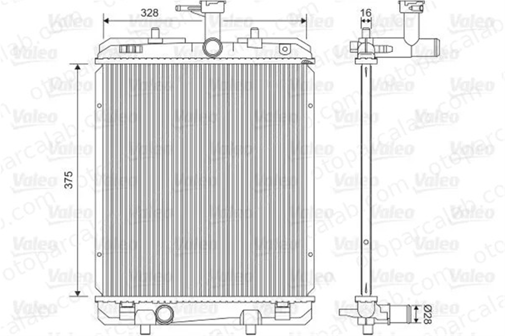 VALEO 735069 Su Radyatörü TOYOTA AYGO CITROËN C1 II 1330P5 1330P4