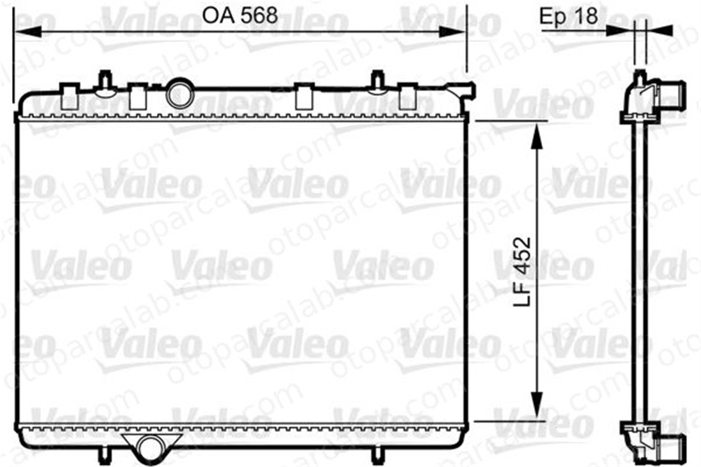 VALEO 735090 Su Radyatörü PEUGEOT 206 Hatchback 206 SW 1330R4 1330T6