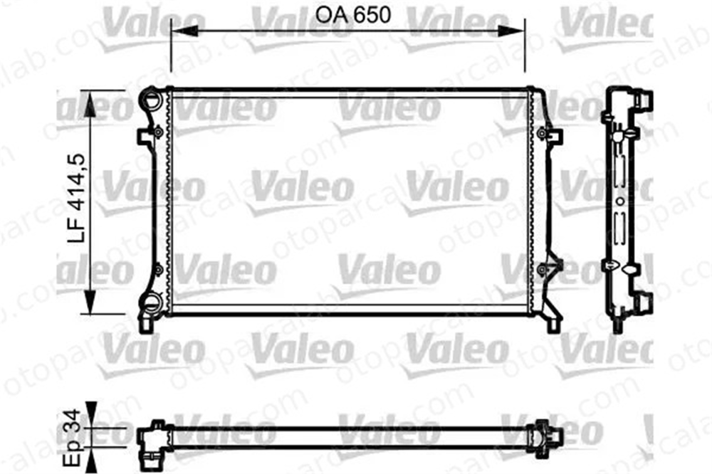 VALEO 735120 Su Radyatörü VW GOLF V GOLF PLUS V 1K0121251DP 1K0121251AR