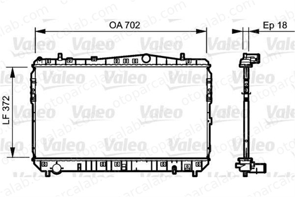 VALEO 735159 Su Radyatörü CHEVROLET LACETTI DAEWOO NUBIRA Wagon 6R0121253 96433350