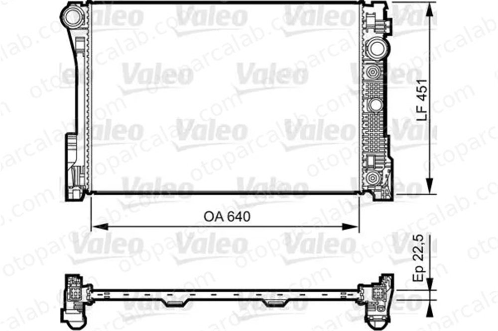 VALEO 735285 Su Radyatörü MERCEDES-BENZ C-SERISI C-SERISI T-Model A2045000203 2045000203