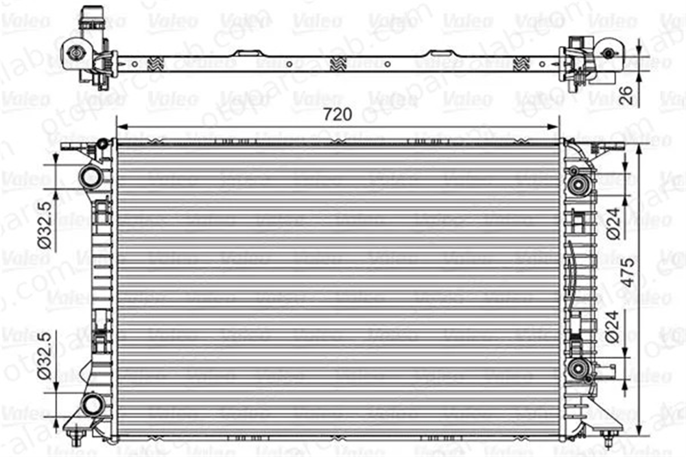 VALEO 735472 Su Radyatörü AUDI A4 B8 A4 B8 Avant 8K0121251AD 8K0121251AC