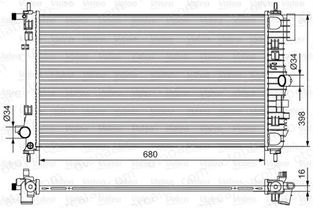 VALEO 735483 Su Radyatörü SAAB 9-5 OPEL INSIGNIA A 1300293 13241728