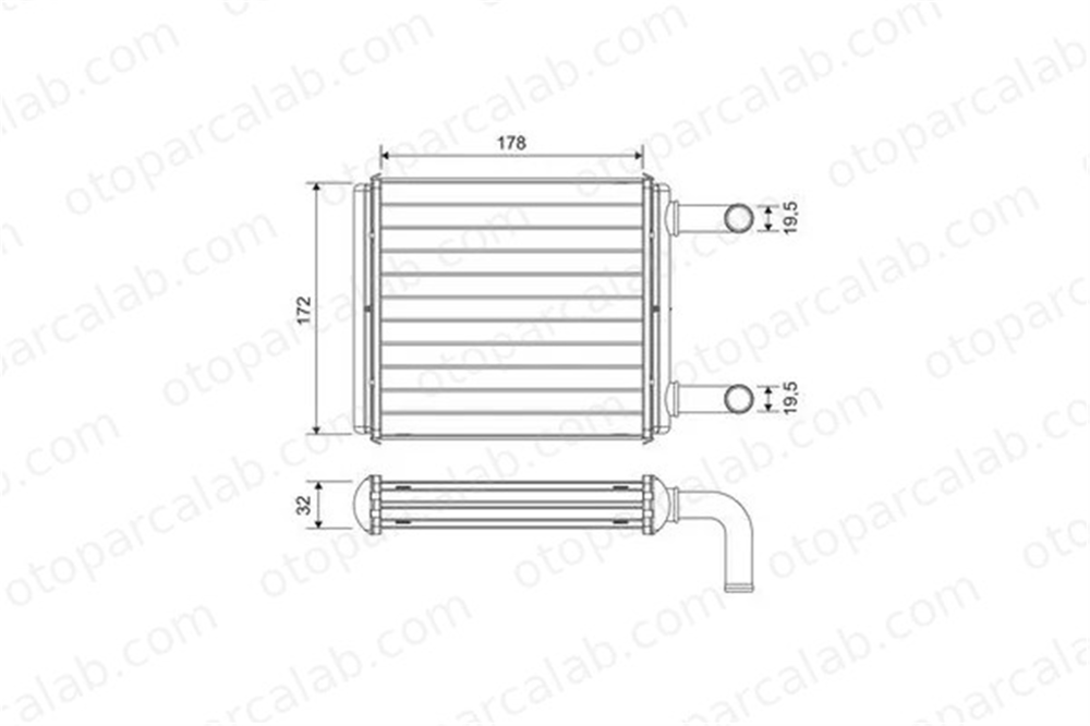 VALEO 811612 Kalorifer Radyatörü MERCEDES-BENZ VITO Minibüs/Otobüs VIANO A0038357601 38357601