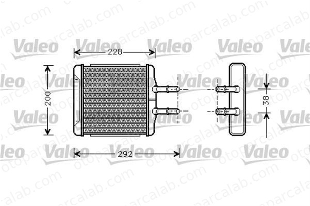 VALEO 812335 Kalorifer Radyatörü DAEWOO NUBIRA Sedan NUBIRA Wagon 96231949 96190674
