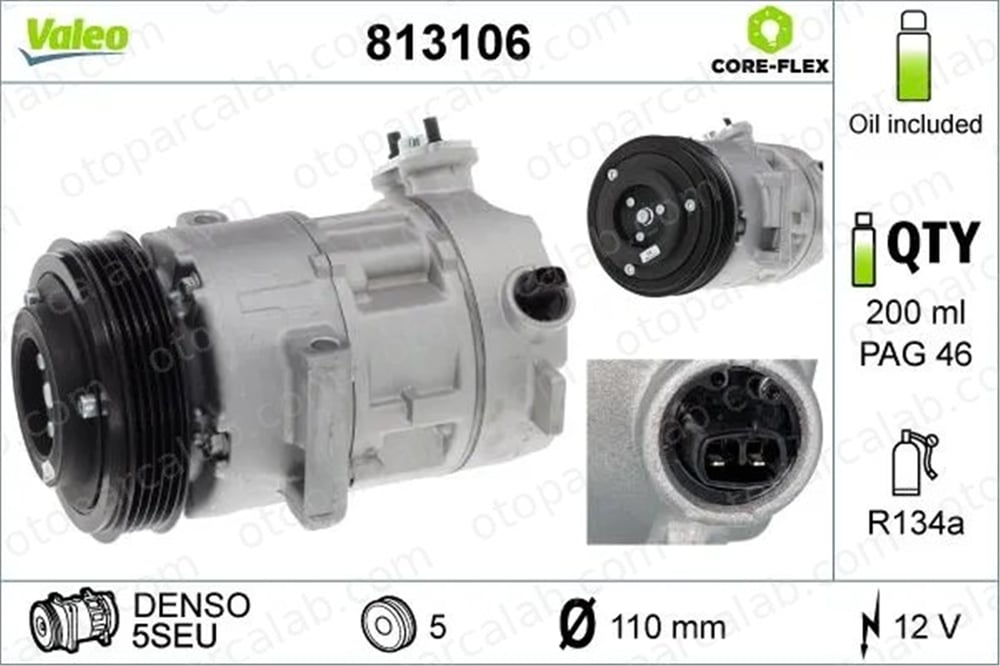 VALEO 813106 Klima Kompresörü OPEL CORSA D FORD ESCORT V 39006353 39079899