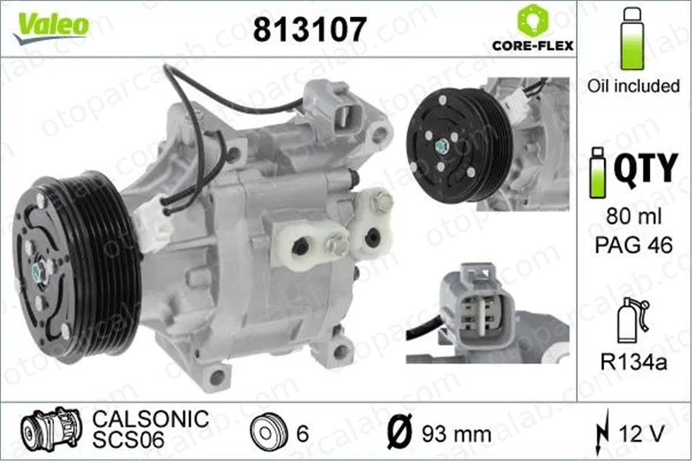 VALEO 813107 Klima Kompresörü TOYOTA COROLLA COROLLA Sedan 883201A481 883201A550