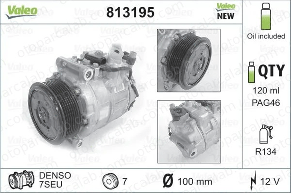 VALEO 813195 Klima Kompresörü MERCEDES-BENZ E-SERISI E-SERISI T-Model A0002309111 A0012302611