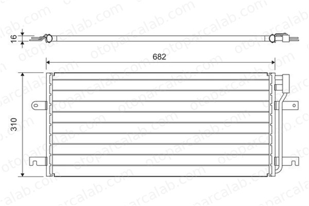 VALEO 814029 Klima Radyatörü VW TRANSPORTER T4 Minibüs/Otobüs TRANSPORTER T4 Panelvan/Van 7D0820413B 701820413K