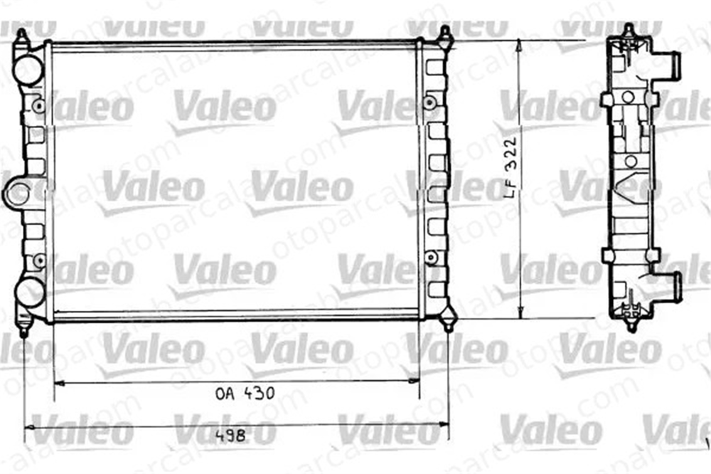 VALEO 816703 Su Radyatörü VW POLO Coupe POLO II 867121253AB 867121253K