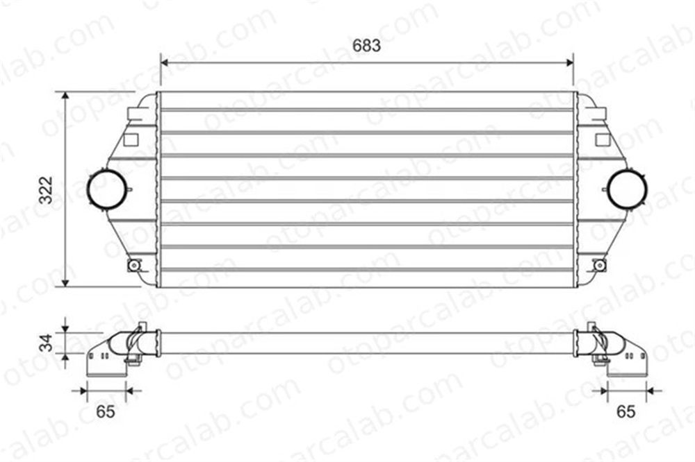 VALEO 816851 Turbo Radyatörü CITROËN EVASION MPV FIAT ULYSSE 1472059080 384E7
