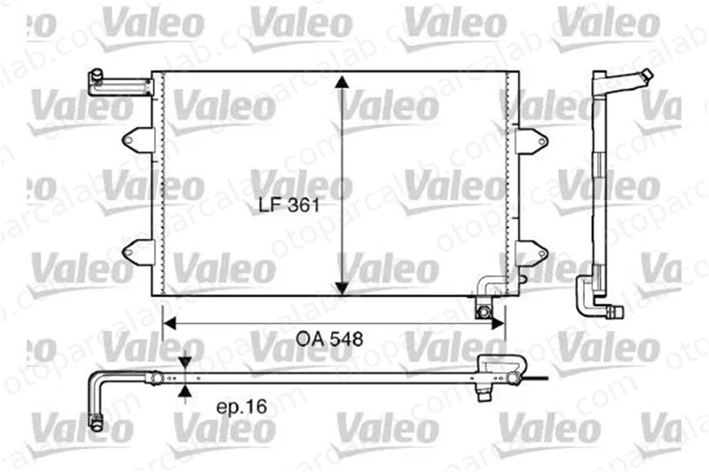 VALEO 816910 Klima Radyatörü VW GOLF III GOLF III Variant 1H0820413 1H1820413