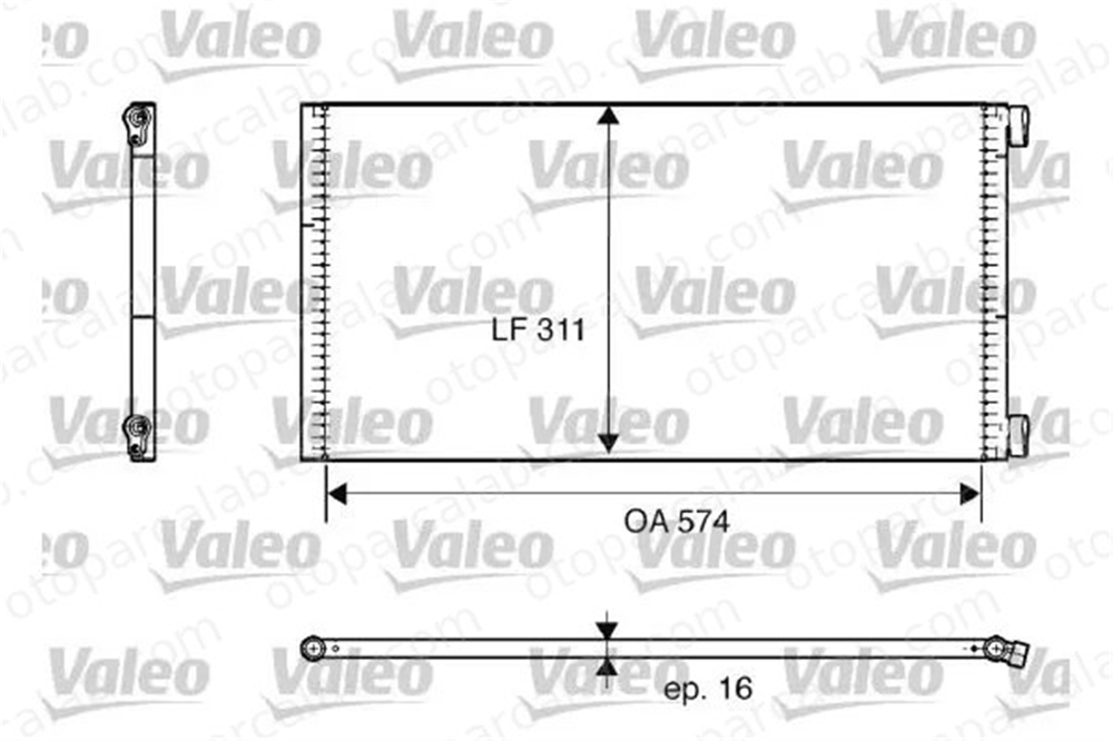 VALEO 817684 Klima Radyatörü FIAT PUNTO PUNTO Kasa/eğik arka 46799862 46788049