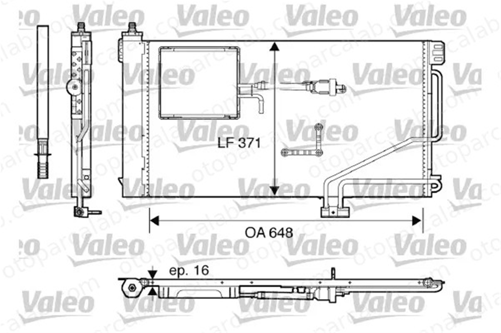 VALEO 817849 Klima Radyatörü MERCEDES-BENZ C-SERISI C-SERISI T-Model 2035000254 2035000154