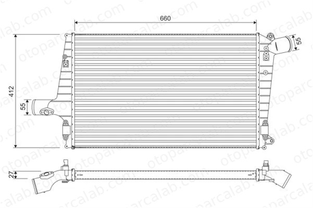 VALEO 817865 Turbo Radyatörü AUDI A6 C5 A6 C5 Avant 4B0145805A