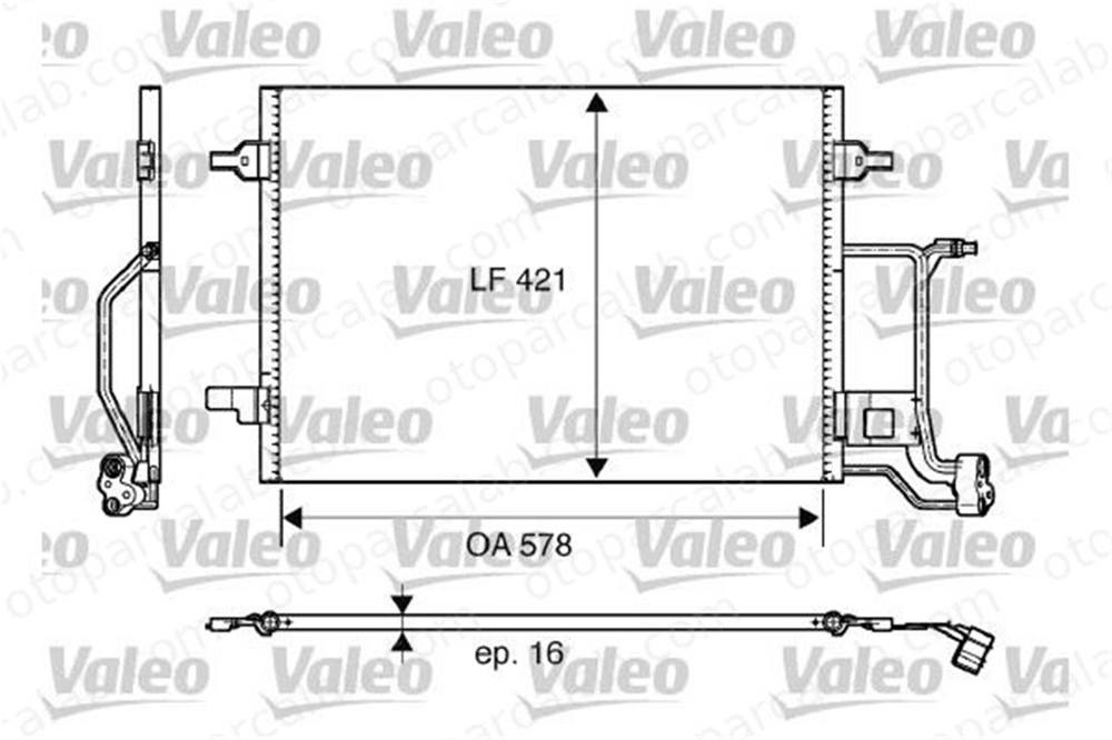 VALEO 817997 Klima Radyatörü AUDI A6 C5 Avant A6 C5 4B0260403S 4B0260403E