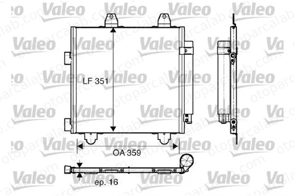 VALEO 818014 Klima Radyatörü TOYOTA AYGO CITROËN C1 6455EF 6455EE