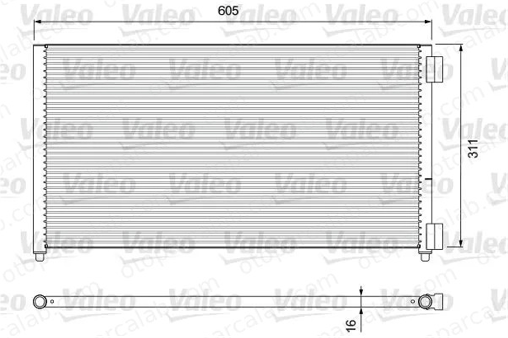 VALEO 818017 Klima Radyatörü FIAT DOBLO Kasa/büyük limuzin DOBLO MPV 46821270