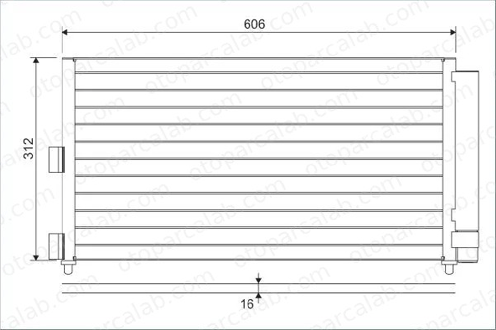 VALEO 818021 Klima Radyatörü LANCIA YPSILON FIAT IDEA 51804991 46820833