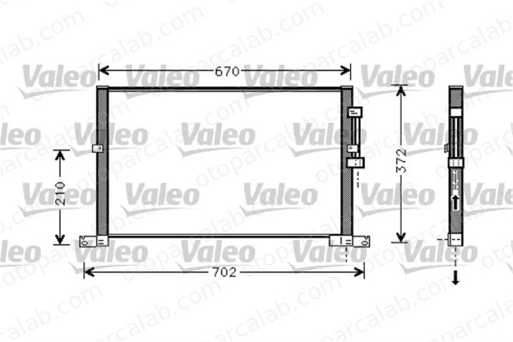 VALEO 818023 Klima Radyatörü JAGUAR X-TYPE I X-TYPE I Station wagon C2S43484 C2S5302