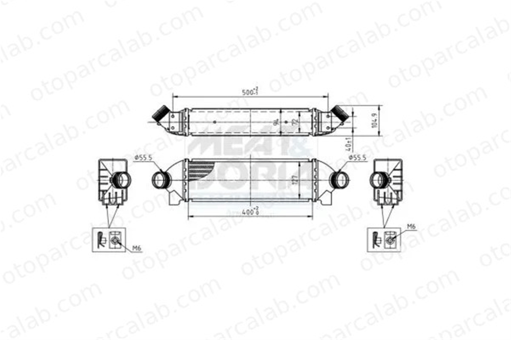 VALEO 818225 Turbo Radyatörü FORD TRANSIT Panelvan/Van TRANSIT Minibüs/Otobüs YC159L440CA YC159L440BA