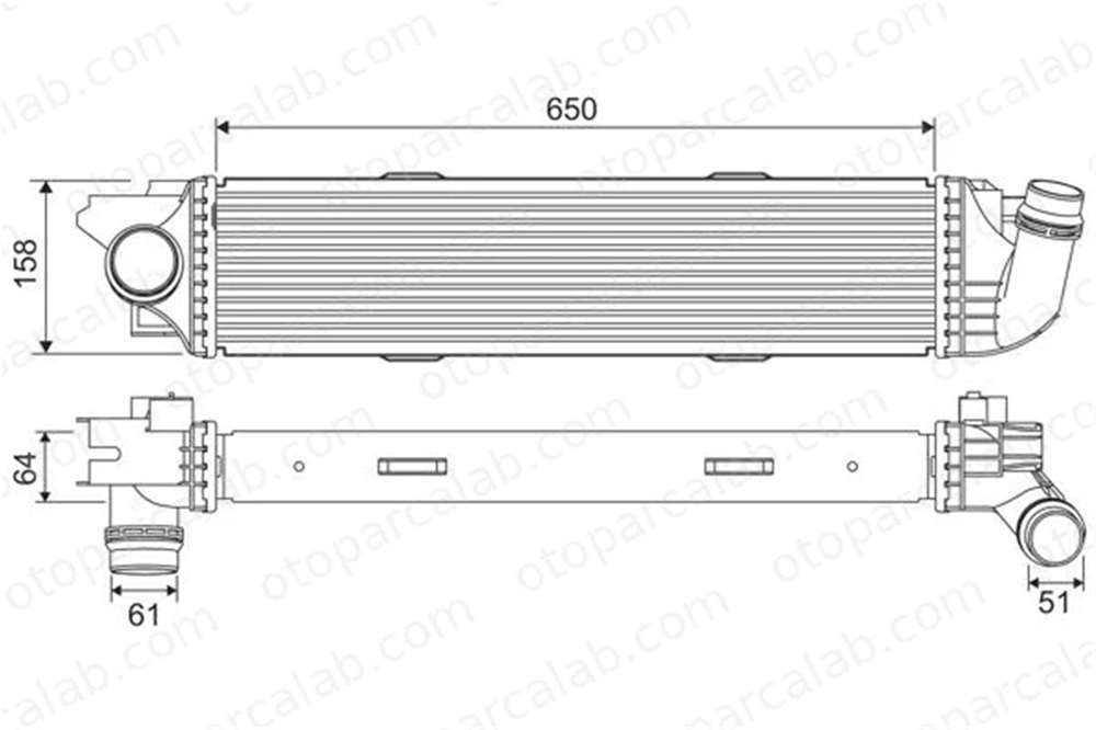 VALEO 818299 Turbo Radyatörü RENAULT TRAFIC III Minibüs/Otobüs OPEL VIVARO B Minibüs/Otobüs 144960050R 6000618095