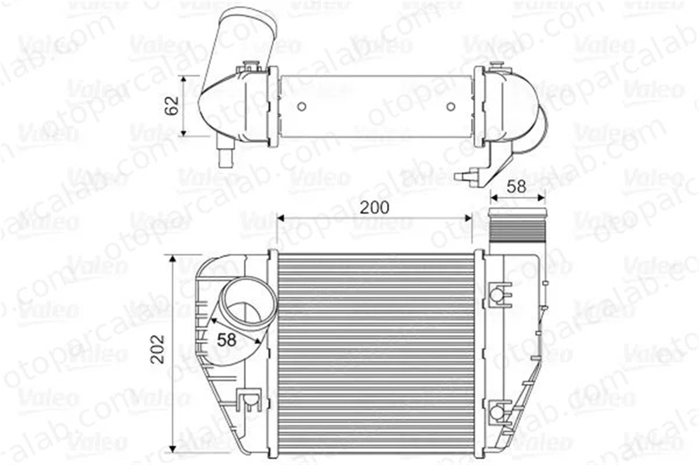 VALEO 818326 Turbo Radyatörü AUDI A6 C6 A6 C6 Avant 4F0145805J 4F0145805R
