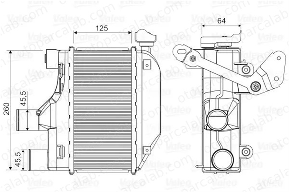 VALEO 818362 Turbo Radyatörü TOYOTA COROLLA COROLLA Sedan 1794033020