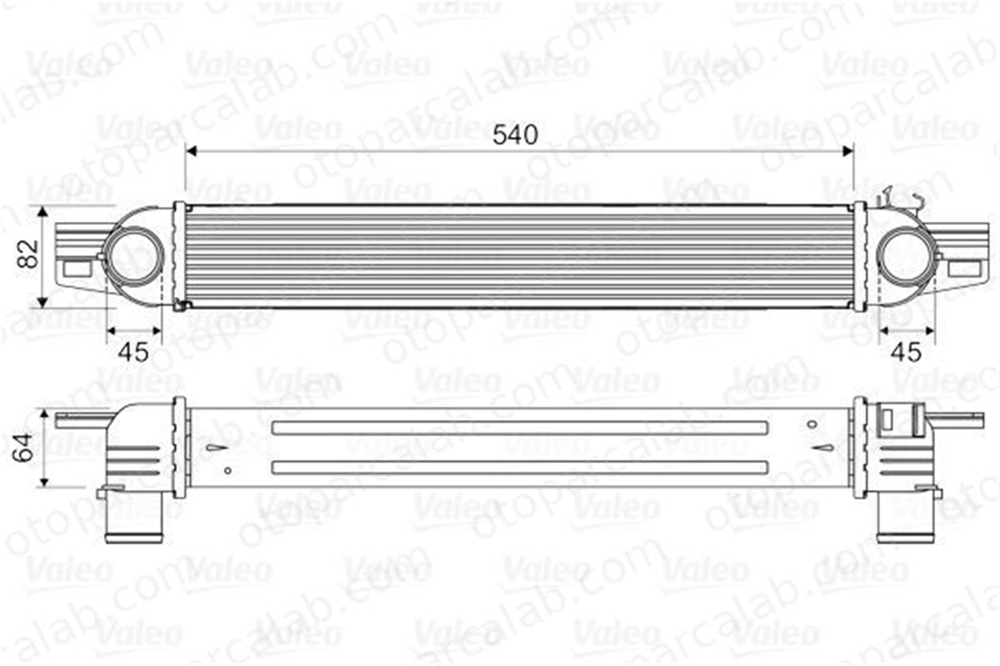 VALEO 818545 Turbo Radyatörü FIAT FIORINO Kasa/büyük limuzin QUBO 384L7 0384.L7