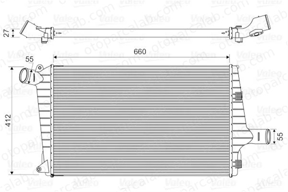 VALEO 818657 Turbo Radyatörü AUDI A6 C5 A6 C5 Avant 4B0145805E 4B0145805F