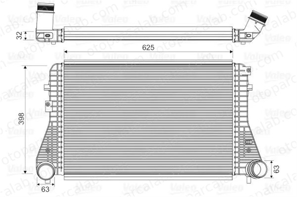VALEO 818674 Turbo Radyatörü VW CADDY III Kasa/büyük limuzin JETTA IV 1K0145803AF 1K0145803AS