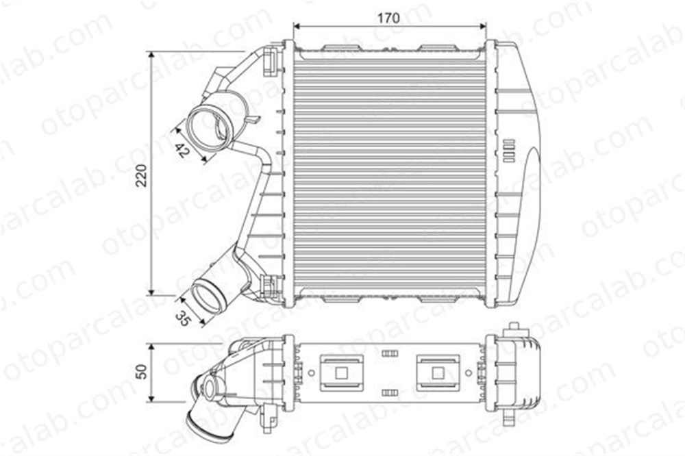 VALEO 818730 Turbo Radyatörü SMART CABRIO CITY-COUPE 2490V007000000 0002490V007000000