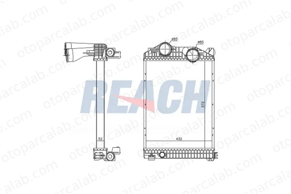 VALEO 818752 Turbo Radyatörü MERCEDES-BENZ AROCS ACTROS MP4 / MP5 9705010101 A9705010101