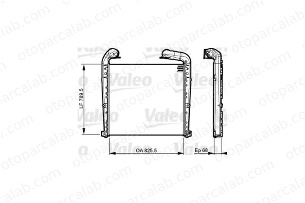 VALEO 818883 Turbo Radyatörü SCANIA R II P II 1795730 1531761