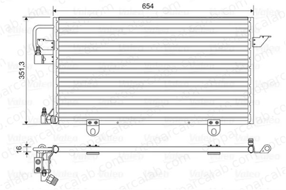 VALEO 822602 Klima Radyatörü AUDI 80 B4 Avant 80 B4 Sedan 8A0260403AB8A0260401AB 8A0260401AB