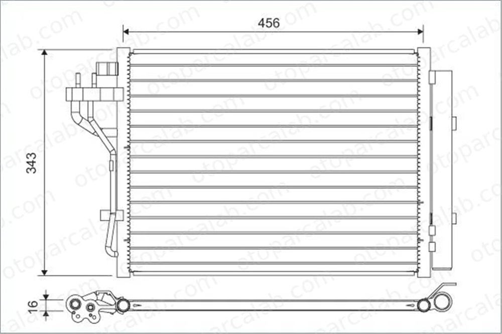 VALEO 822629 Klima Radyatörü HYUNDAI i10 II 97606B9001 97606B9000
