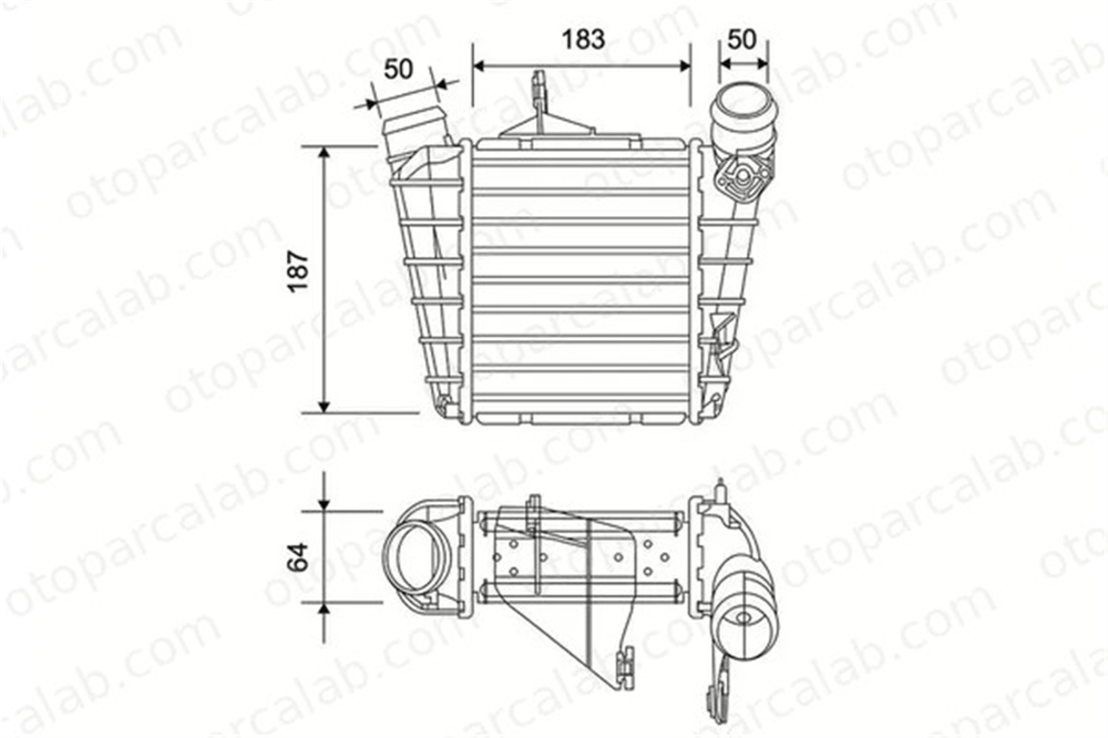 VALEO 822943 Turbo Radyatörü VW POLO SEAT IBIZA III 6Q0145804A 6Q0145804G