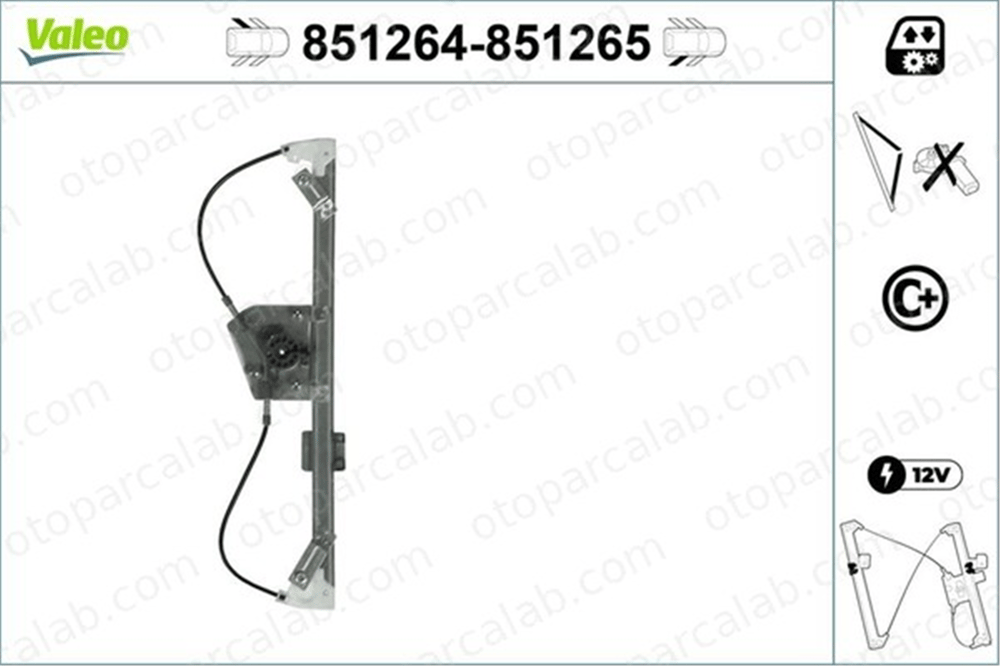 VALEO 851264 Cam Krikosu Arka Sol BMW X5 51357166381 7166381