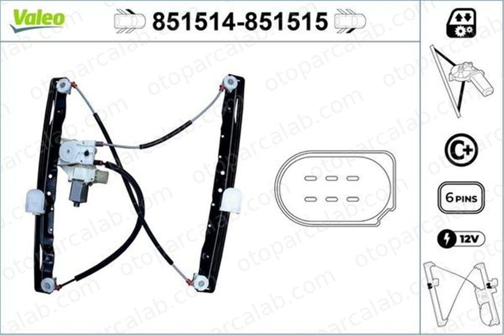 VALEO 851514 Cam Krikosu Ön Sol FORD S-MAX GALAXY I 851514 1881248