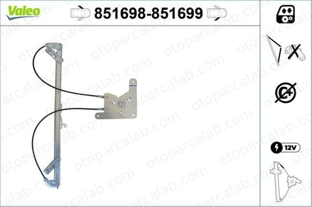 VALEO 851698 Cam Krikosu Ön Sol RENAULT MASTER III Panelvan/Van MASTER III Platform şasi 807210008R