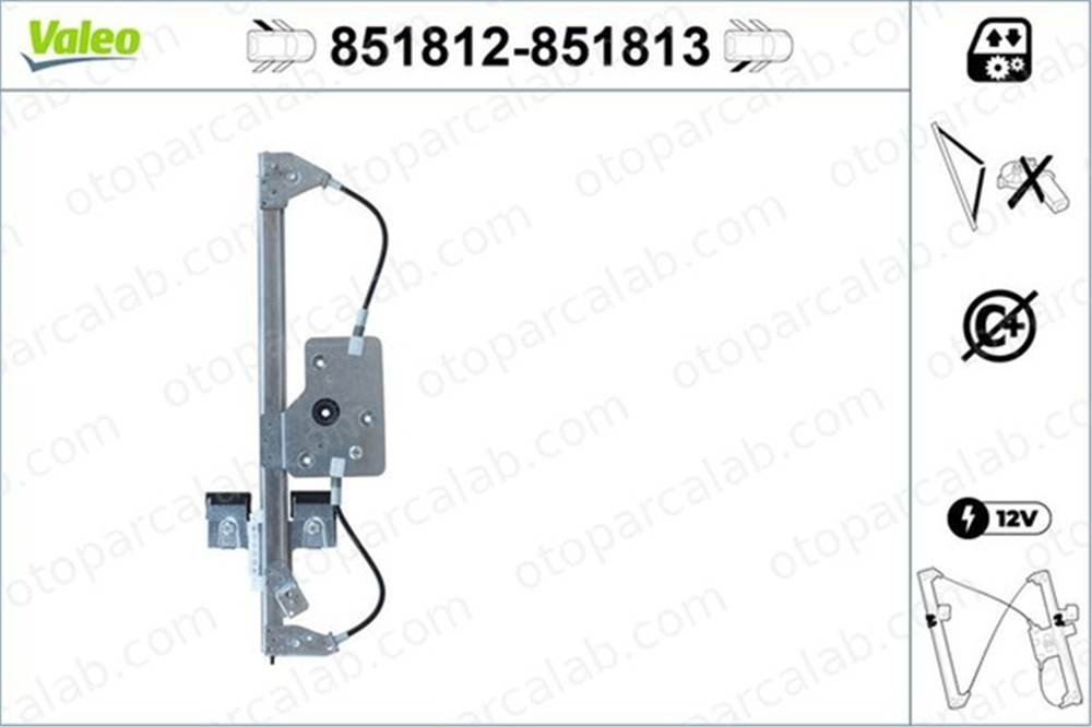 VALEO 851812 Cam Krikosu Arka Sol CITROËN C4 PICASSO II C4 GRAND PICASSO II 9677185280 9816272780