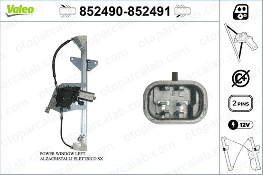 VALEO 852490 Cam Krikosu Arka Sol SAAB 9-3 Station wagon 9-3 12788801 1278891