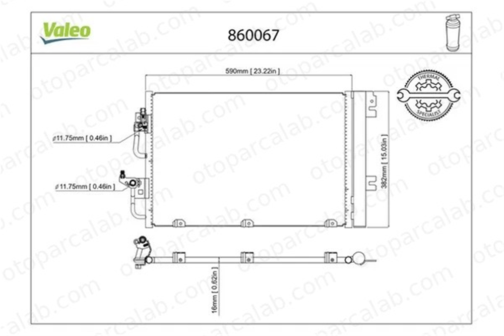VALEO 860067 Klima Radyatörü OPEL ASTRA H Station wagon ASTRA H 93178958 1850096