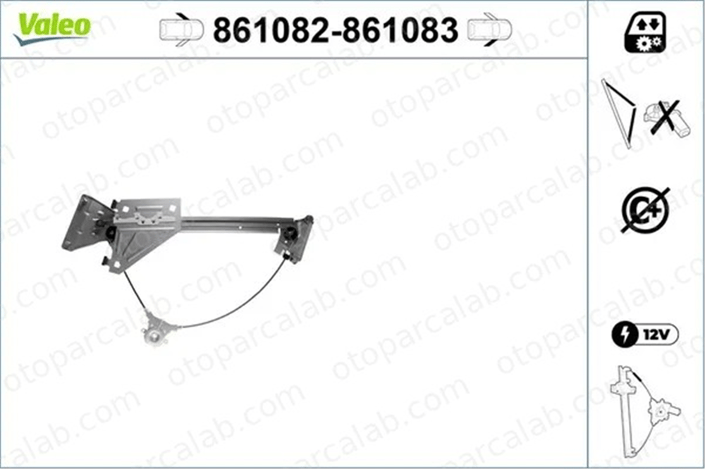 VALEO 861082 Cam Krikosu Ön Sol HYUNDAI COUPE II 824042C000