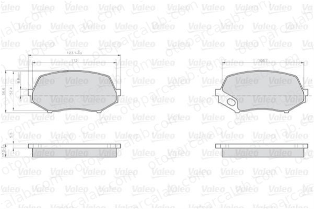 VALEO 872240 Fren Disk Balata Ön TALBOT SIMCA 1301 Tourisme MK528944 MK529908