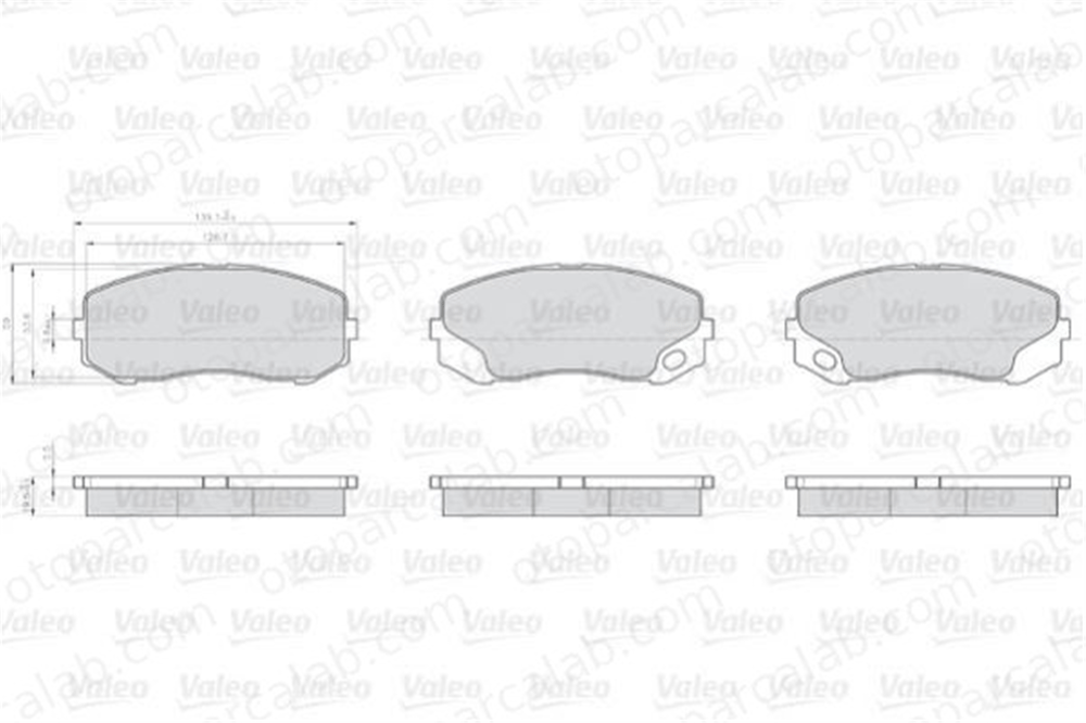 VALEO 872249 Fren Disk Balata Ön TALBOT SIMCA 1301 Tourisme MK528944 MK528945