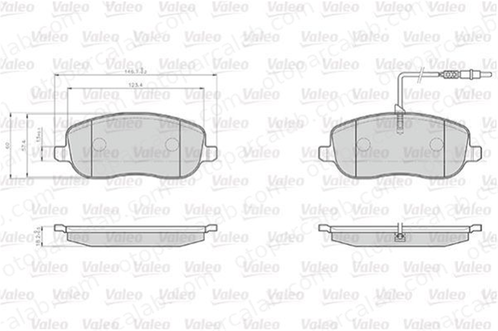 VALEO 872261 Fren Disk Balata Ön FIAT SCUDO Minibüs/Otobüs SCUDO Panelvan/Van 425231 77362236