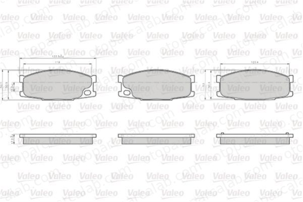 VALEO 872501 Fren Disk Balata Ön TALBOT SIMCA 1301 Tourisme MC894589